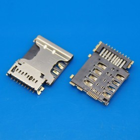Коннектор SIM + MMC карт для телефона Samsung I8552