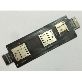 Коннекторы SIM + MMC карт на шлейфе для телефона Asus ZenFone 2 5.5 ZE550ML