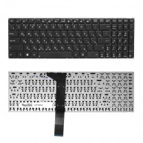 Клавиатура для ноутбука Asus X550, плоский Enter, черная, без рамки