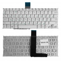 Клавиатура для ноутбука Asus F200CA, плоский Enter, белая, без рамки