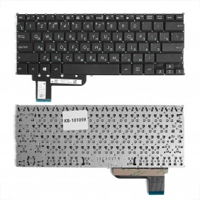 Клавиатура для ноутбука Asus T200, плоский Enter, черная, без рамки