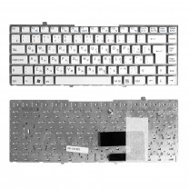 Клавиатура для ноутбука Sony Vaio VGN-FW, Г-образный Enter, белая, без рамки