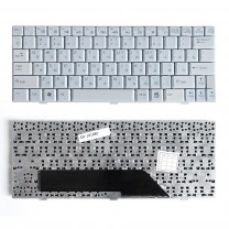 Клавиатура для ноутбука MSI Wind U90, плоский Enter, белая, без рамки
