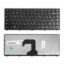 Клавиатура для ноутбука Lenovo IdeaPad S300, плоский Enter, черная, с черной рамкой