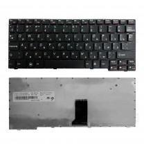 Клавиатура для ноутбука Lenovo IdeaPad S100, плоский Enter, черная, без рамки