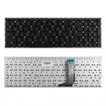 Клавиатура для ноутбука Asus X756U, плоский Enter, черная, без рамки