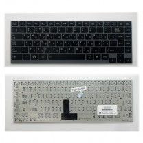 Клавиатура для ноутбука Toshiba Portege Z830, черная, с серой рамкой