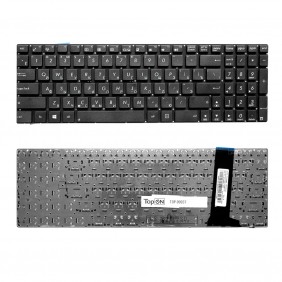 Клавиатура для ноутбука Asus N56, плоский Enter, черная, без рамки