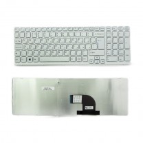 Клавиатура для ноутбука Sony SVE15, белая, с рамкой