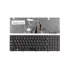Клавиатура для ноутбука Lenovo Ideapad G580, черная, с рамкой