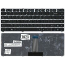 Клавиатура для ноутбука Asus UL20, черная, с серой рамкой