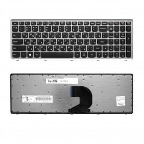 Клавиатура для ноутбука Lenovo IdeaPad IdeaPad P500, черная, с серой рамкой