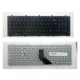 Клавиатура для ноутбука Clevo W350, черная, без рамки