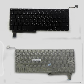 Клавиатура для ноутбука Apple MacBook Pro 15" A1286 , черная, без рамки
