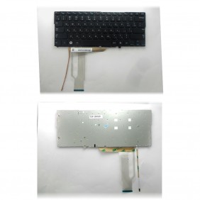 Клавиатура для ноутбука Samsung NP900X3C, чёрная, без рамки, с подсветкой