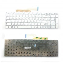 Клавиатура для ноутбука Samsung NP300E5A, белая, без рамки
