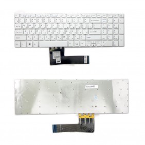 Клавиатура для ноутбука Sony Vaio Fit 15, белая, без рамки