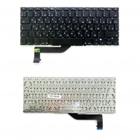 Клавиатура для ноутбука Apple MacBook Pro 15" A1398, черная, без рамки