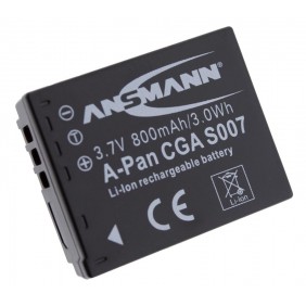 Аккумулятор CGA-S007 для фотоаппарата Panasonic Lumix DMC-TZ1,  Li-ion, 800 mAh