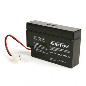 Свинцово-кислотный аккумулятор Robiton VRLA12-0.8, 12 В, 0.8 А∙ч