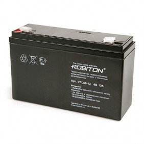 Свинцово-кислотный аккумулятор Robiton VRLA6-12, 6 В, 12 А∙ч
