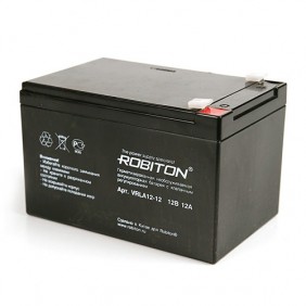 Свинцово-кислотный аккумулятор Robiton VRLA12-12, 12 В, 12 А∙ч