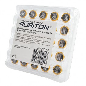 CR2032, элемент питания с выводами под пайку Robiton