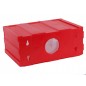 Контейнер К1, корпус красный (лоток прозрачный), 131х107х57мм