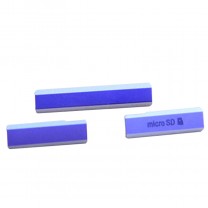 Комплект заглушек для Sony Xperia Z1 (microUSB + microSIM + microSD) фиолетовый