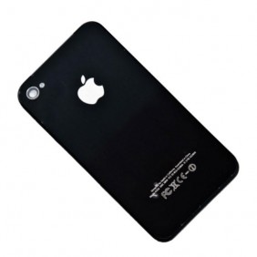 Задняя крышка для iPhone 4 черная (олеофобное покрытие)