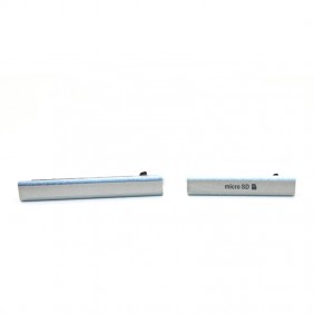 Комплект заглушек для Sony Xperia Z2 (microUSB + microSIM/microSD) белый