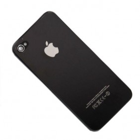 Задняя крышка для iPhone 4S черная (олеофобное покрытие)