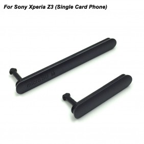 Комплект заглушек для Sony Xperia Z3 (microUSB + microSIM/microSD) черный