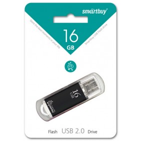 16GB USB Flash, Smart Buy V-Cut, черный