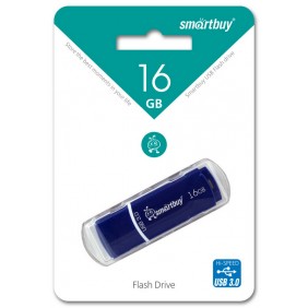 16GB USB 3.0 Flash, Smart Buy Crown, Blue