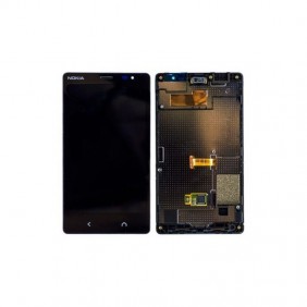 Дисплей для Nokia X2 Dual Sim RM-1013 + тачскрин в сборе с рамкой черный