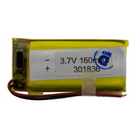 Литий-полимерный аккумулятор 3.0X18X36mm 3.7V 160mAh