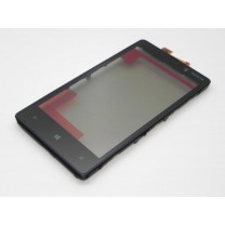 Тачскрин для Nokia 820 Lumia с рамкой черный